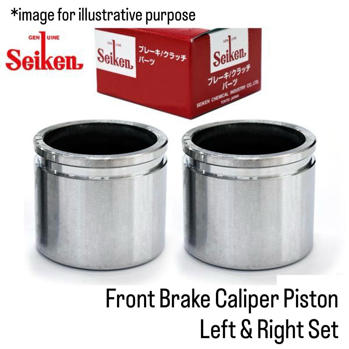 HA23S (Engine:K6A) Front Brake Caliper Piston Left & Right Set (Seiken) for Suzuki Alto (OEM:55840-76G01)