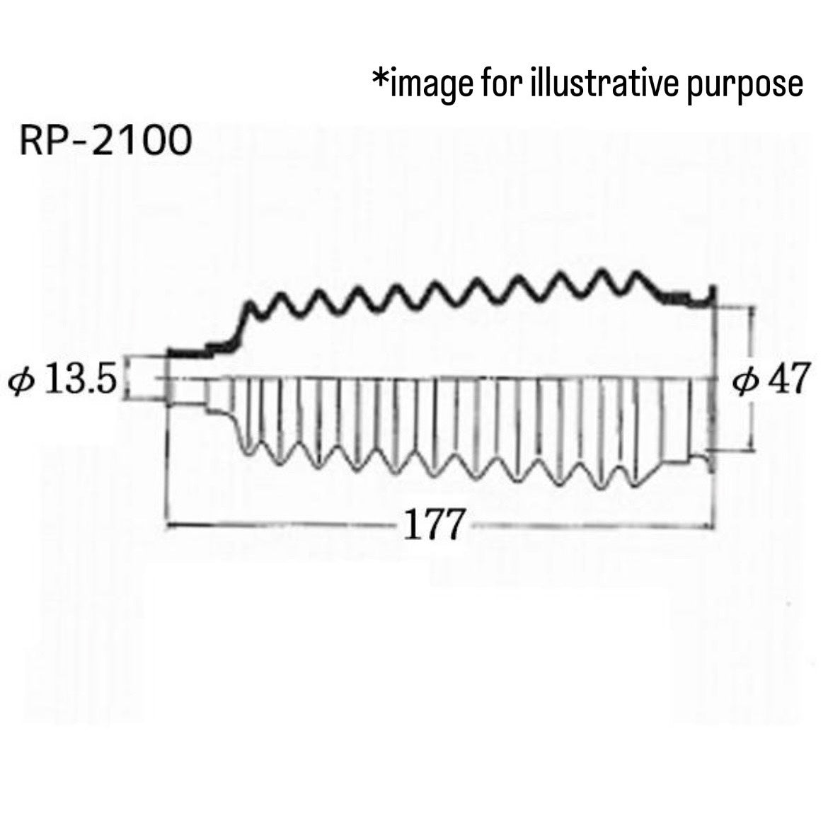 HA25S/HA25V/HA35S Steering Rack Boots Left & Right Set (OHNO Rubber) for Suzuki Alto (OEM:48571-58J00/48572-58J00)