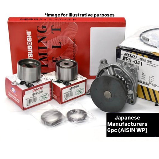 HH5/HH6/HA6/HA7 (Engine:E07Z) Timing Belt 6pc Kit (Water Pump AISIN) for Honda Acty