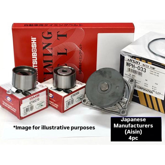 HH5/HH6/HA6/HA7 (Engine:E07Z) Timing Belt 4pc Kit (Water Pump AISIN) for Honda Acty